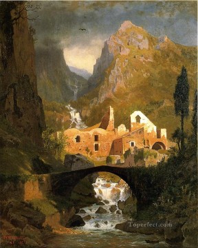 ウィリアム・スタンリー・ハゼルタイン Painting - ヴァッレ デイ モリーニ アマルフィの風景 ルミニズム ウィリアム・スタンリー・ハゼルティン